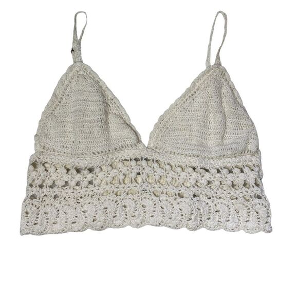 Billabong Tops - Billabong Ivory Cotton Crochet Bralette Top
